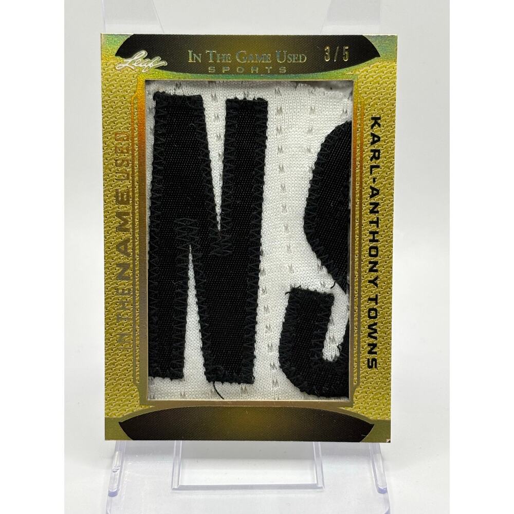 2024 Leaf Game Used Sports Karl-Anthony Towns Name Patch Plate 3/5 SSP NY Knicks